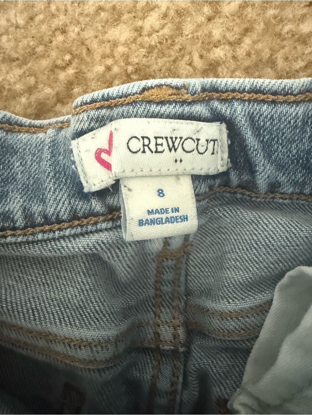 J Crew Girls Straight Leg Jeans with Bow Embroidery - Picture 4 of 4